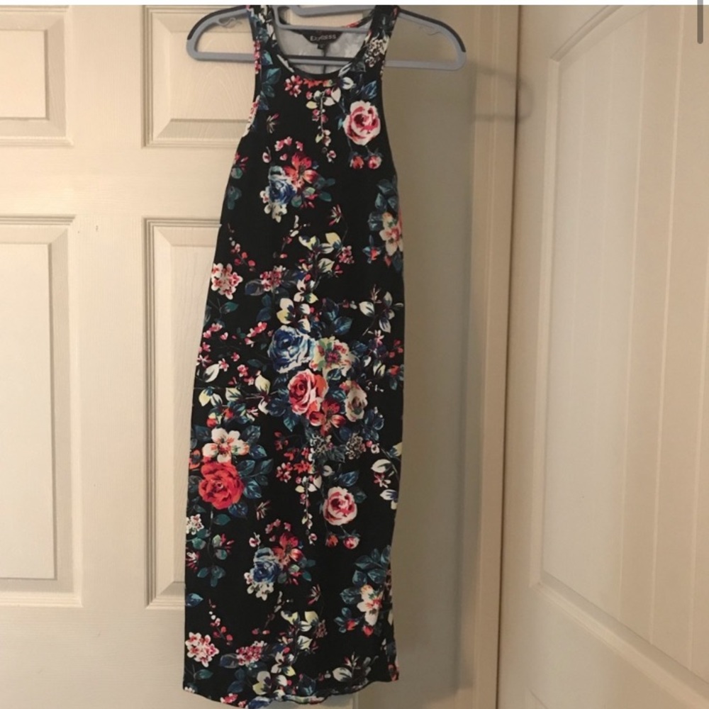 Express floral print bodycon dress